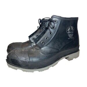 BATA Polyblend Rubber Boots Steel Shank Toe Black Size 11 Tactical Cold Weather